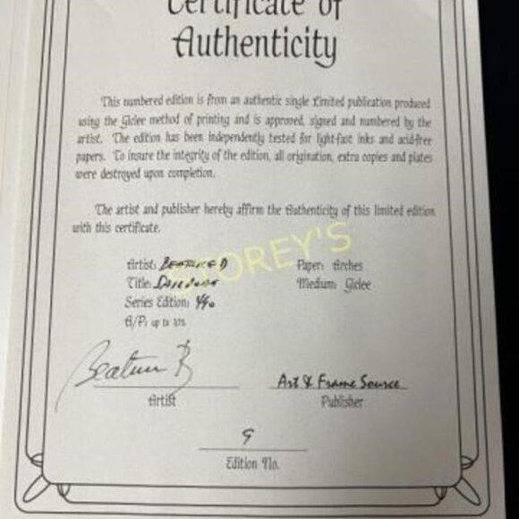 Collectible Art with Authentication. - Picture 4 of 6